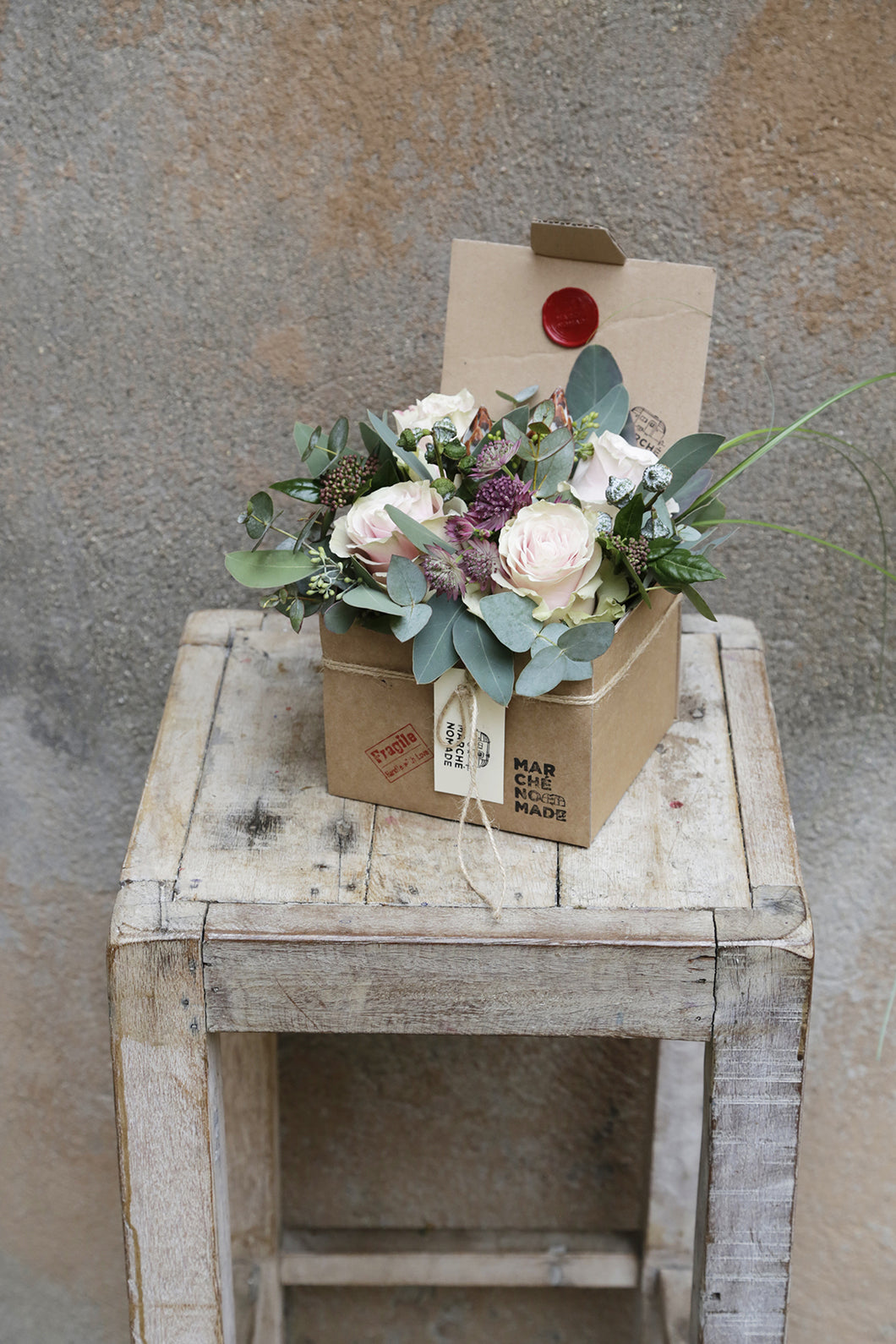 Flower Box M Rosa Romantic