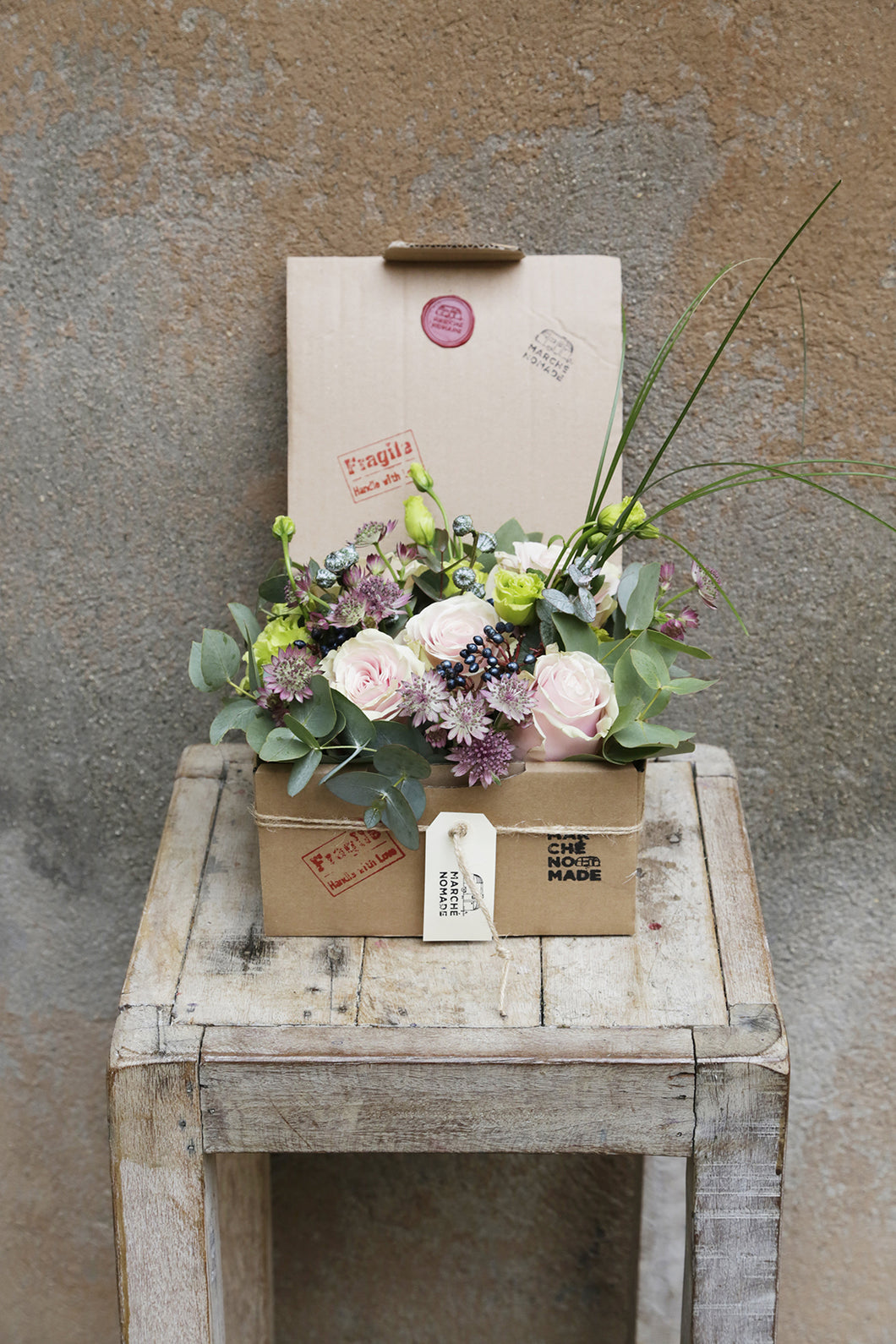 Flower Box L Rosa Romantic